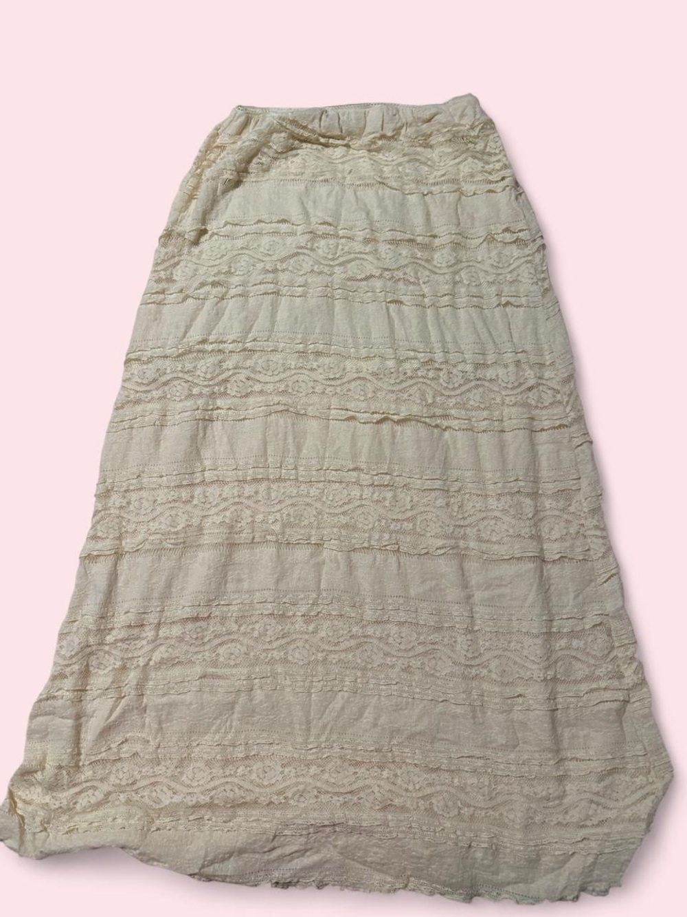 American Eagle Outfitters Cream Lace Maxi Skirt - Picture 1 of 2